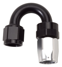 Load image into Gallery viewer, Russell Performance -10 AN Black/Silver 180 Degree Tight Radius Full Flow Swivel Hose End