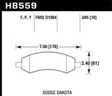 Hawk 05-16 Dodge RAM 1500 HPS 5.0 Front Brake Pads