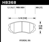 Hawk Hyundai Tiburon Performance Ceramic Street Rear Brake Pads