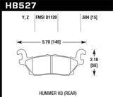 Hawk 08-10 Hummber H3/H3T Performance Ceramic Street Rear Brake Pads