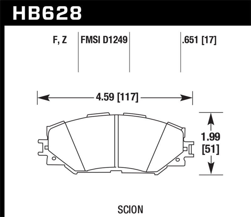 Hawk 05-07 Scion xA / 05-07 Scion XB HPS Street Front Brake Pads