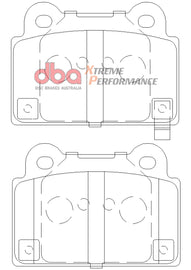 DBA 08-14 Mitsubishi EVO XP+735 Rear Brake Pads