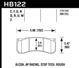 Hawk Stoptech ST-60 Caliper Blue 9012 Race Brake Pads