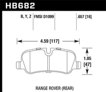 Load image into Gallery viewer, Hawk 05-09 Range Rover LR3 D1099 Performance Ceramic Street Rear Brake Pads