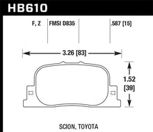 Load image into Gallery viewer, Hawk 05-09 Scion tC / 00-01 Lexus ES300 Performance Ceramic Street Rear Brake Pads