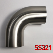 Load image into Gallery viewer, Stainless Bros 2in SS321 90 Degree Mandrel Bend Elbow 1D - 16GA/.065in Wall - Leg