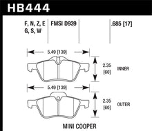 Load image into Gallery viewer, Hawk 02-06 Mini Cooper / Cooper S Performance Ceramic Street Front Brake Pads