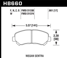 Load image into Gallery viewer, Hawk 09-10 Nissan Maxima / 08-10 Rogue / 07-09 Sentra SE-R / 10  Sentra SE-R M/T  HP+ Autocross Fron