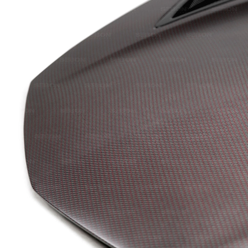 Seibon 17-18 Acura NSX OEM-style RED Weave Dry Carbon Hood