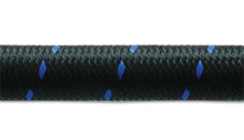 Load image into Gallery viewer, Vibrant -4 AN Two-Tone Black/Blue Nylon Braided Flex Hose (2 foot roll)