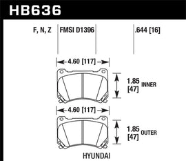 Hawk 09-10 Hyundai Genesis Sedan V8 HPS Street Front Brake Pads