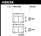 Hawk 09-10 Hyundai Genesis Sedan V8 HP+ Street Front Brake Pads