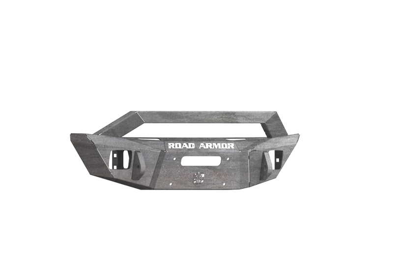 Road Armor 07-20 Jeep Wrangler JK/JL Stealth Front Winch Bumper w/Bar Guard Compe Cut - Raw