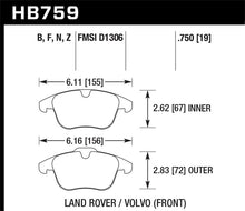 Load image into Gallery viewer, Hawk 11-16 Volvo S60 (w/300mm Rotors) / 07-16 Volvo S80 (w/300mm Rotors) HP+ Street Front Brake Pads