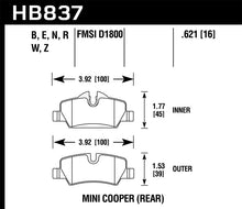 Load image into Gallery viewer, Hawk 14-19 Mini Cooper HP Plus Rear Street Brake Pads