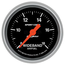 Load image into Gallery viewer, Autometer Sport-Comp 52mm Full Sweep Electronic Analog Wideband Air/Fuel Ratio Gauge