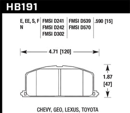 Hawk 85-95 Toyota MR2 HT-10 Race Front Brake Pads