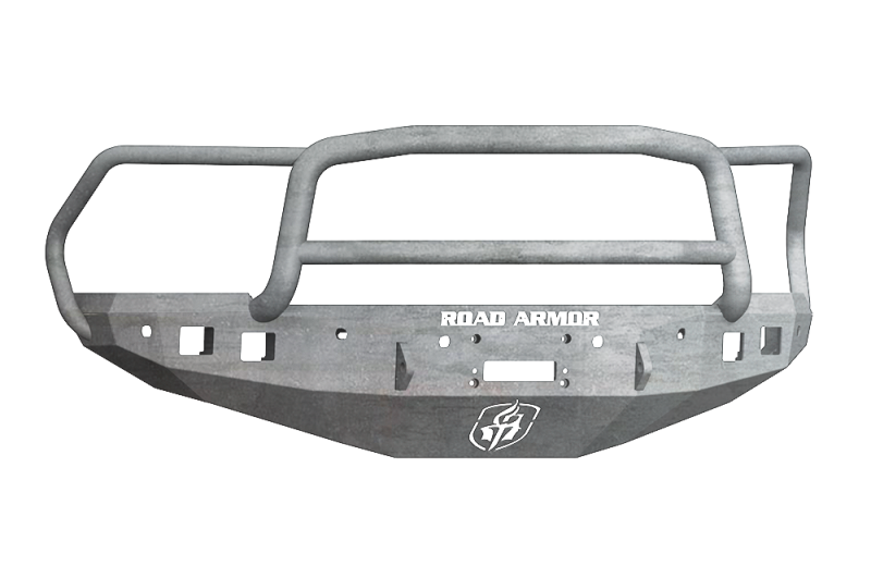 Road Armor 16-18 Ram 2500 Stealth Front Winch Bumper w/Lonestar Guard/6 Sensor Holes - Raw