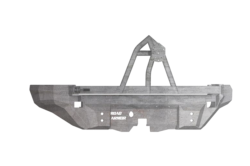 Road Armor 03-09 Hummer H2 Dakar Rear Non-Winch Bumper w/Tire Carrier - Raw