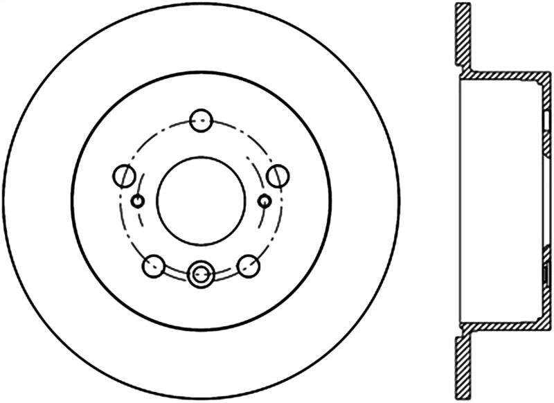 Stoptech 13-18 Toyota Avalon Rear CRYO-STOP Rotor