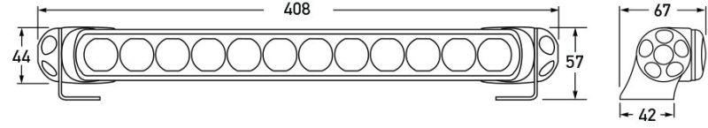 Hella Led Light Bar 350 / 14in Driving Beam - Clear