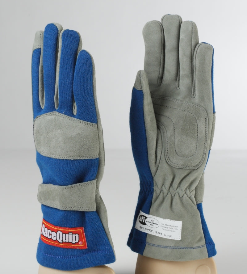 RaceQuip Blue 1-Layer SFI-1 Glove - Medium