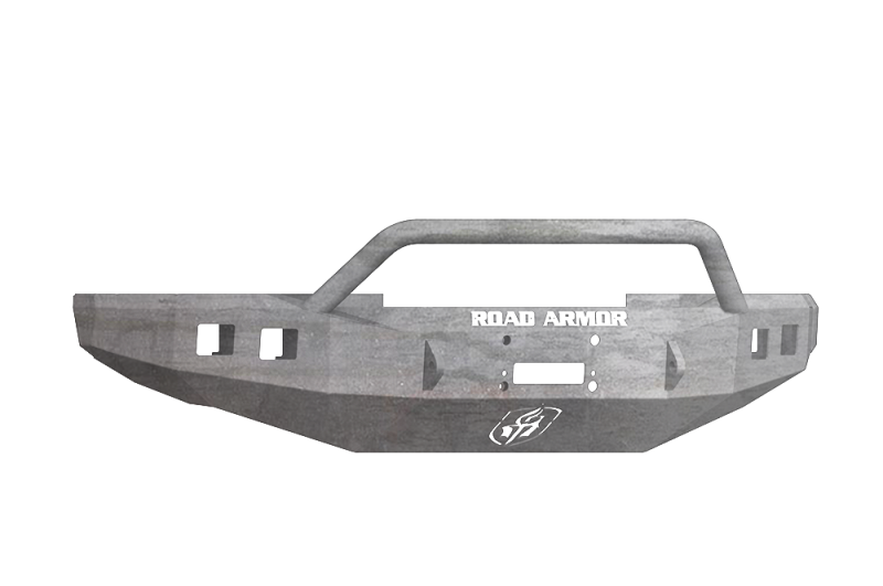 Road Armor 17-20 Ford F-250 Stealth Wide Fender Flare Front Winch Bumper w/Pre-Runner Guard - Raw