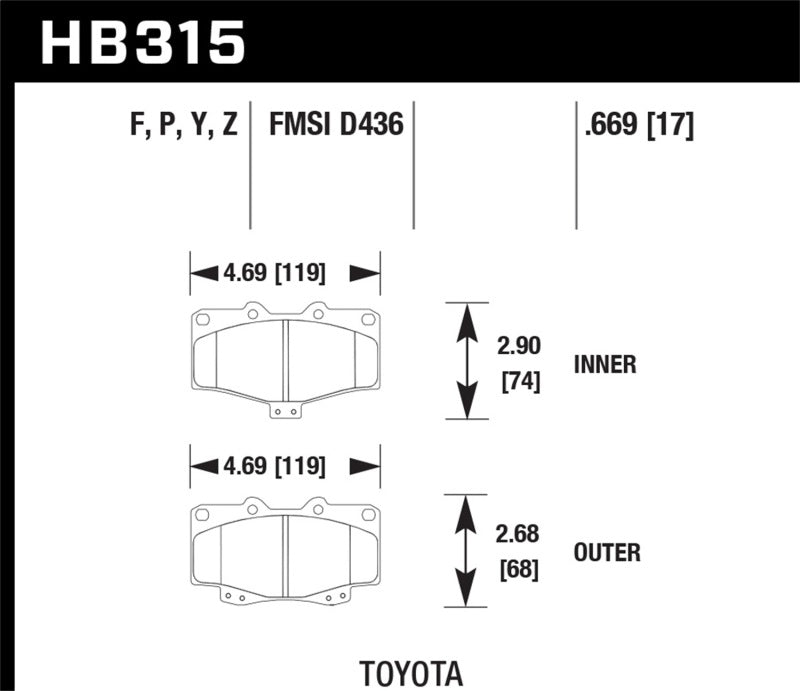 Hawk Super Duty Street Brake Pads