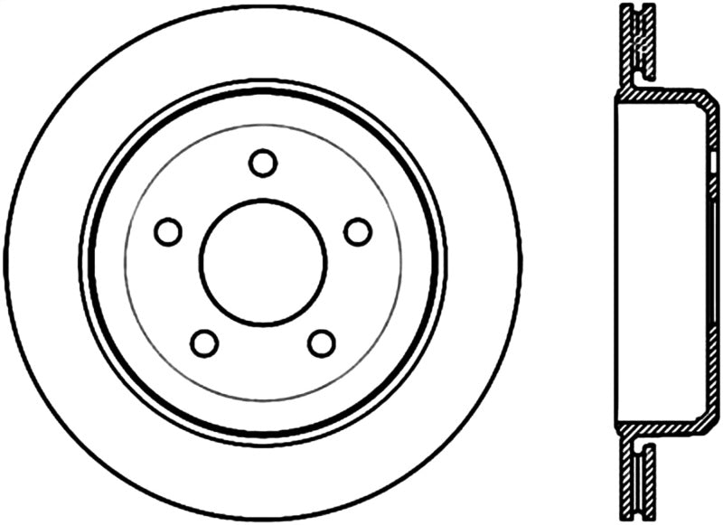 Stoptech 03-11 Ford Crown Victoria Rear Premium Cryostop Brake Rotor