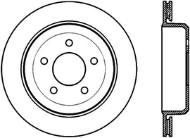 Stoptech 03-11 Ford Crown Victoria Rear Premium Cryostop Brake Rotor