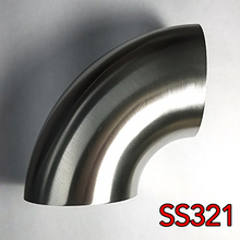 Load image into Gallery viewer, Stainless Bros 2in SS321 90 Degree Mandrel Bend Elbow 1D - 16GA/.065in Wall - No Leg
