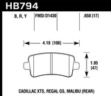 Hawk 13-15 Cadillac XTS HPS 5.0 Rear Brake Pads