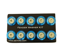 Load image into Gallery viewer, NRG Fender Washer Kit w/Rivets For Plastic (Blue) - Set of 10
