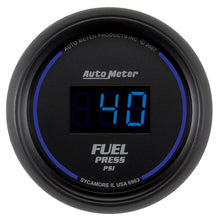 Load image into Gallery viewer, Autometer 52.4mm 1-100 PSI Black Digital Fuel Pressure Gauge