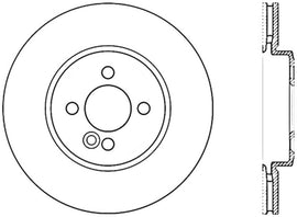 Stoptech 08-11/14-16 Mini Cooper Front High Carbon Cryo Brake Rotor