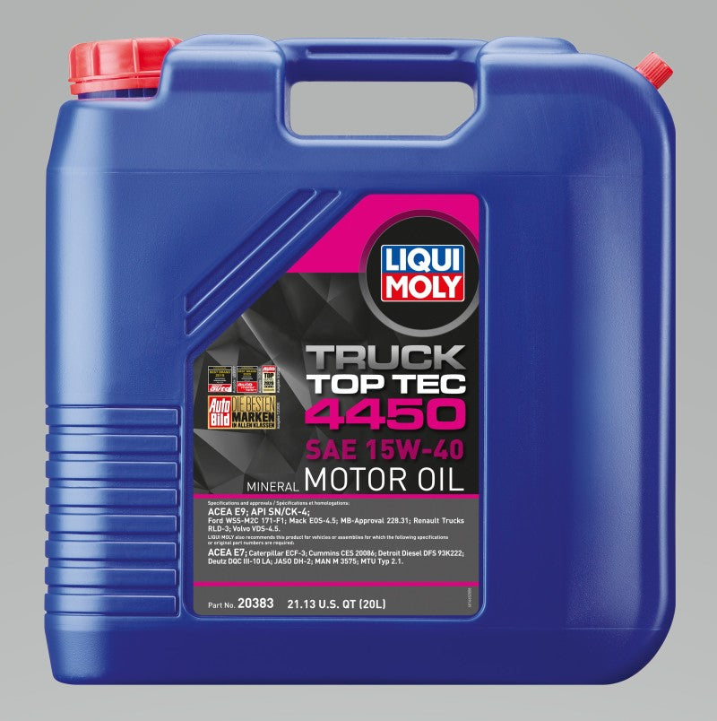 LIQUI MOLY 20L Top Tec Truck 4450 Motor Oil 15W-40