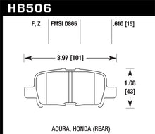 Load image into Gallery viewer, Hawk Honda Odyssey Performance Ceramic Street Rear Brake Pads