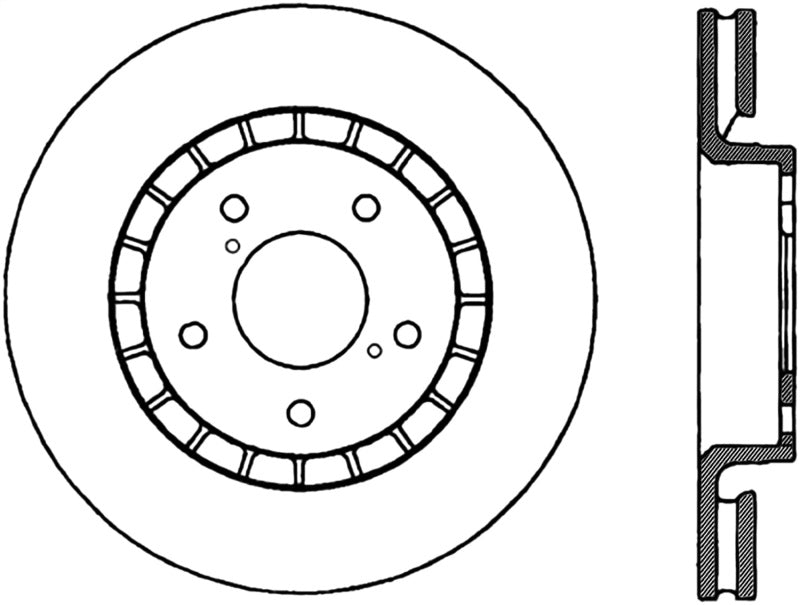 Stoptech 06-19 Lexus GS350 Premium Front Right CryoStop Brake Rotor