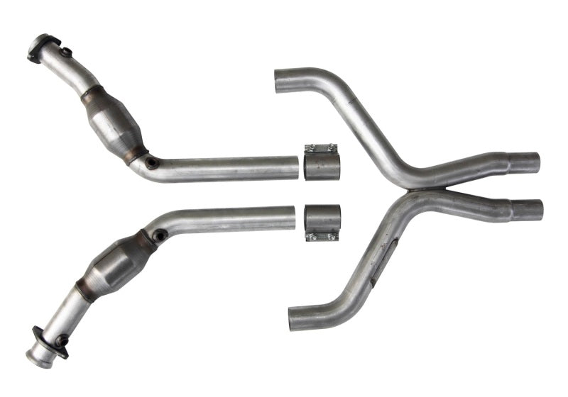 BBK 11-14 Mustang 3.7 V6 High Flow X Pipe With Catalytic Converters - 2-1/2