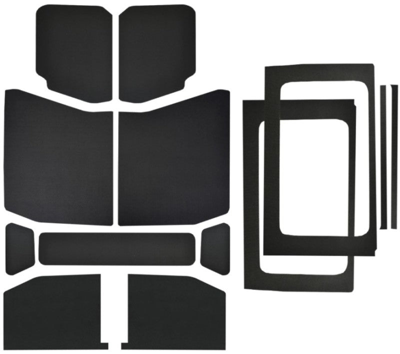 DEI 2018-Up Jeep Wrangler JL 4-Door Leather Look Headliner Complete Kit 13-pc - Black