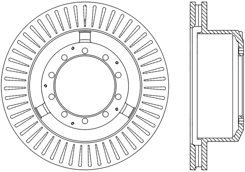 Stoptech 05-16 Ford F-550 Premium Rear CryoStop Brake Rotor