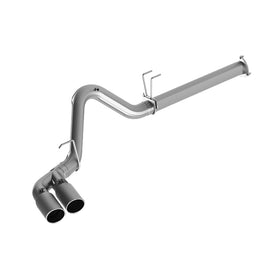 MBRP 2015 Ford F250/350/450 6.7L 4in Filter Back Dual Single Side Exit 5in Tips Alum Exhaust
