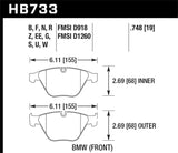 Hawk 11-13 BMW Z4 sDrive35is Performance Ceramic Street Front Brake Pads