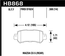 Load image into Gallery viewer, Hawk 16-17 Mazda CX-3 HPS 5.0 Rear Brake Pads