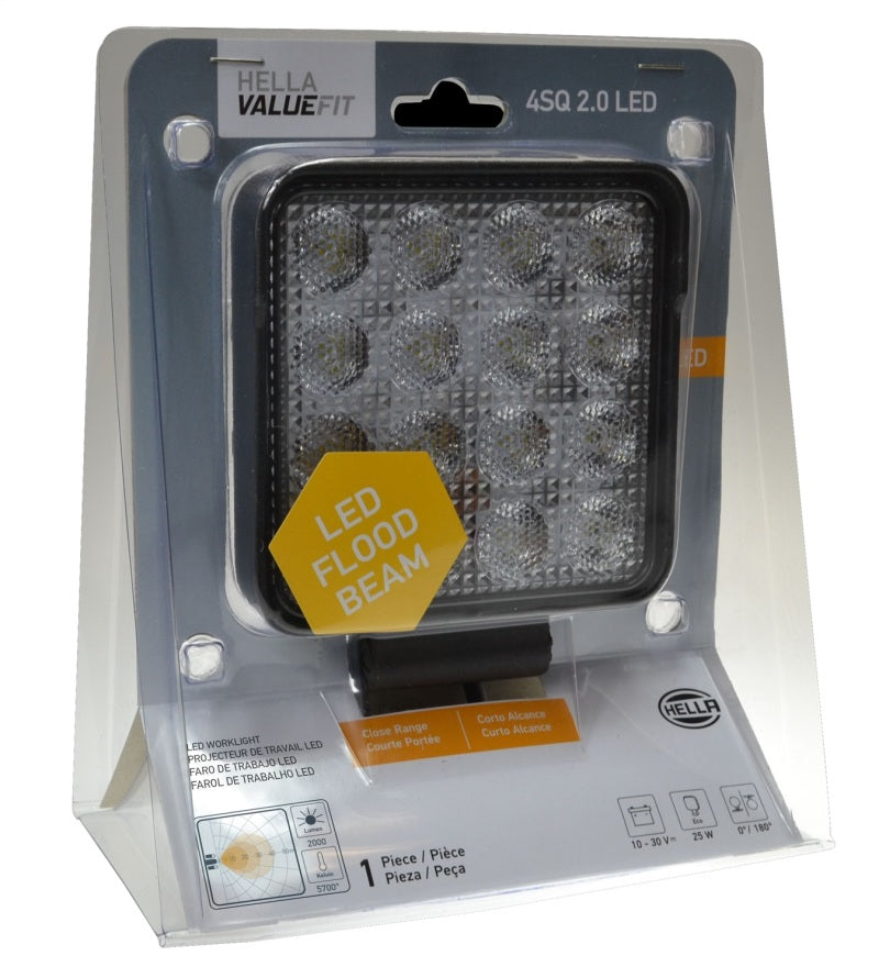 Hella ValueFit LED Work Lamps 4SQ 2.0 LED MV CR BP