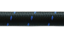 Load image into Gallery viewer, Vibrant -10 AN Two-Tone Black/Blue Nylon Braided Flex Hose (2 foot roll)