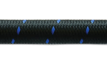 Load image into Gallery viewer, Vibrant -8 AN Two-Tone Black/Blue Nylon Braided Flex Hose (2 foot roll)