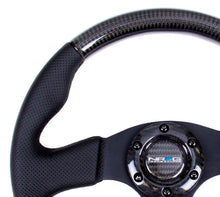 Load image into Gallery viewer, NRG Carbon Fiber Steering Wheel (315mm) Leather Trim w/Black Stitching