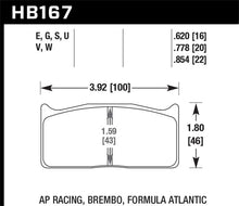 Load image into Gallery viewer, Hawk DTC-80 AP Racing/Alcon/Brembo 20mm Race Brake Pads