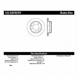 Centric Premium 03-18 Porsche Cayenne Rear CRYO-STOP Rotor